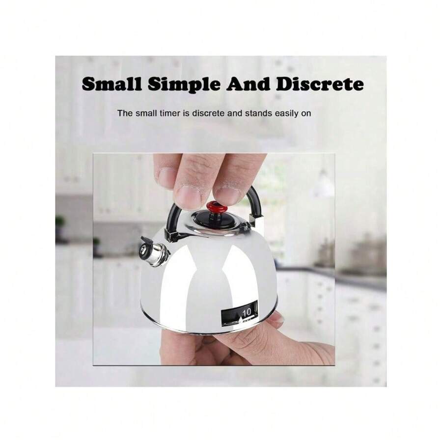 60 Minute Mechanical Kitchen Timer, Teapot Shaped Cooking Timer Clock