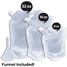 Plastic Flasks - White - View 9