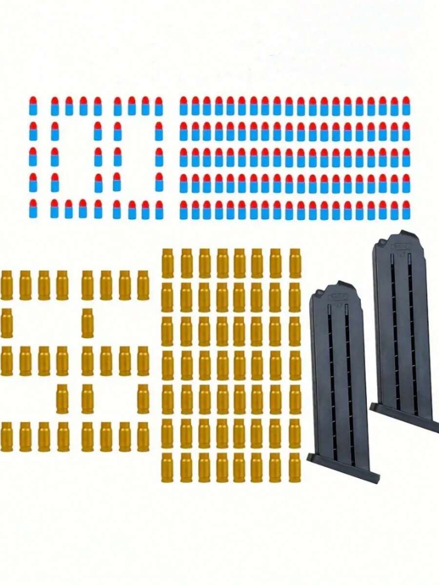 Toy Soft Bullets, Refill 100 EVA Bullets Toy Gun Premium Foam Bullets Refill, Toy Bullets Ammo Pack Refill Kit