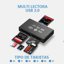 MULTI LECTOR DE MEMORIAS MICRO SD A USB - Negro - Ver 2