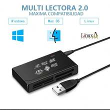 MULTI LECTOR DE MEMORIAS MICRO SD A USB - Negro - Ver 6