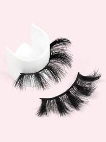 MAGEFY 20Pairs Of Natural Cross Full Mixed Style False Eyelashes,Fluffy Slim For Everyday Use Manga Eyelashes, Travel Essentials - 黑色 - 查看 9