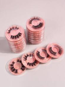 MAGEFY 20Pairs Of Natural Cross Full Mixed Style False Eyelashes,Fluffy Slim For Everyday Use Manga Eyelashes, Travel Essentials - 黑色 - 查看 6