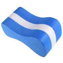 1pc Eva Foam Swimming Float Board, Suitable For Outdoor Swimming Training, Pool Exercise Training Pool Float, Beach Essentials, Beach Accessories - Blue and White - View 3