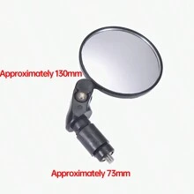 360° Rotating Rearview Mirror, Bicycle Rearview Mirror, Mountain Bike Reflector, Road Bike Foldable Convex Mirror, Cycling Accessories - Black - View 8