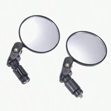 360° Rotating Rearview Mirror, Bicycle Rearview Mirror, Mountain Bike Reflector, Road Bike Foldable Convex Mirror, Cycling Accessories - Black - View 7