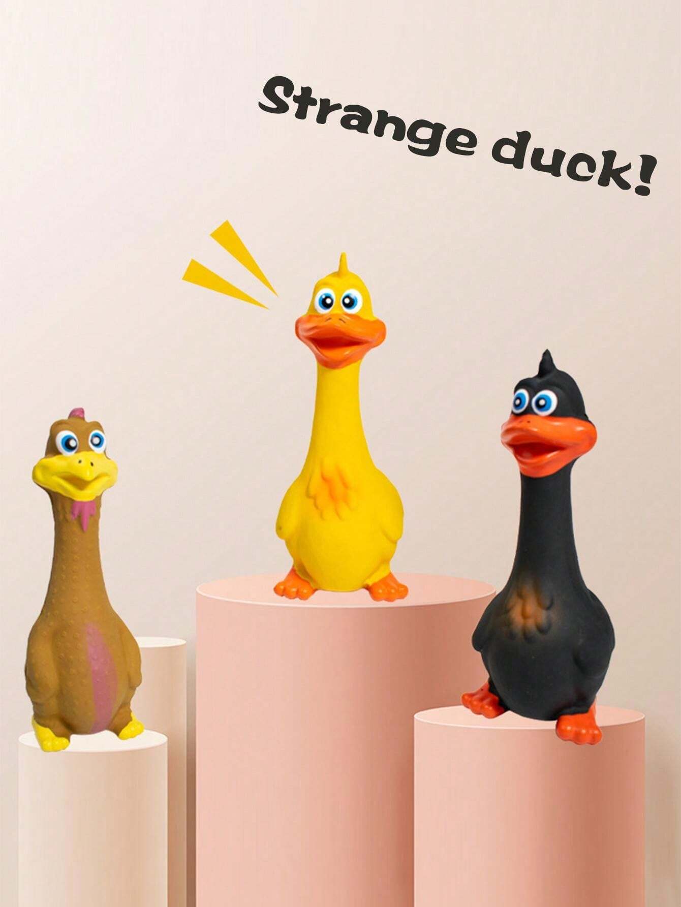 Pet Latex Toys Funny Sound Squeaky Duck Shape Toys For Dog Chewing
