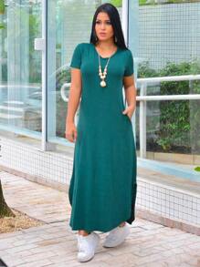 Women Dresses - Màu xanh lá cây đậm - Xem 2