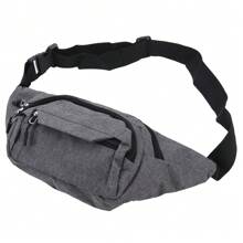 1 件时尚牛津布男士运动腰包胸包斜挎包适用于跑步、健身、休闲、旅行跑步包大学包父亲节礼物夏季爸爸新生书籍返校多功能宿舍大学万圣节男士礼物秋季圣诞节尖叫男士包腰包旅行包男士单肩包冬季圣诞节礼物腰包腰包时尚休闲户外感恩节假期收纳包邮差包单肩包骑行包男士礼物徒步旅行学生大容量多功能便携式爸爸礼物男友礼物度假 - 灰色 - 查看 8