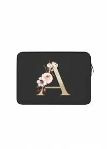 1 件手提笔记本电脑包，模拟潜水料平板电脑内衬包，苹果 iPad 泡沫保护套，电脑包，便携式收纳包，轻巧便携，兼容 iPad 收纳包保护套平板电脑包笔记本电脑内衬包保护套 -13 英寸平板电脑内衬包，适合日常上班族、大学生、朋友礼物、老师礼物、实习礼物、毕业礼物、公司活动纪念品、字母 A 到 Y 教室笔记本电脑包教室包教师收纳包教室整理包 - 黑色 - 查看 18