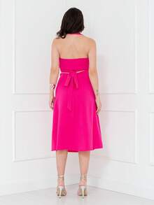 Women Two-Piece Outfits - 玫紅色 - 查看 3