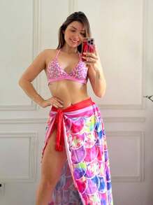 Women Cover Ups - Màu Hồng Tươi - Xem 1