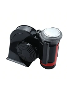 Claxon Corneta Bocina Tono Tren Uso Rudo Súper Potente,Claxón Corneta bocina 115±5(db) para coche motocicleta,Electrónica para Coches,Accesorios Electrónicos para Coches,Claxon De Coche Profesional De 115±5(db)- Universal Para Motocicletas, Camiones, Coches Y Barcos - Duradero, Resistente Al Agua Y Con Tono Alto/bajo - Claxon De Coche De Alto Volumen De 12(V) - Rojo - Ver 6