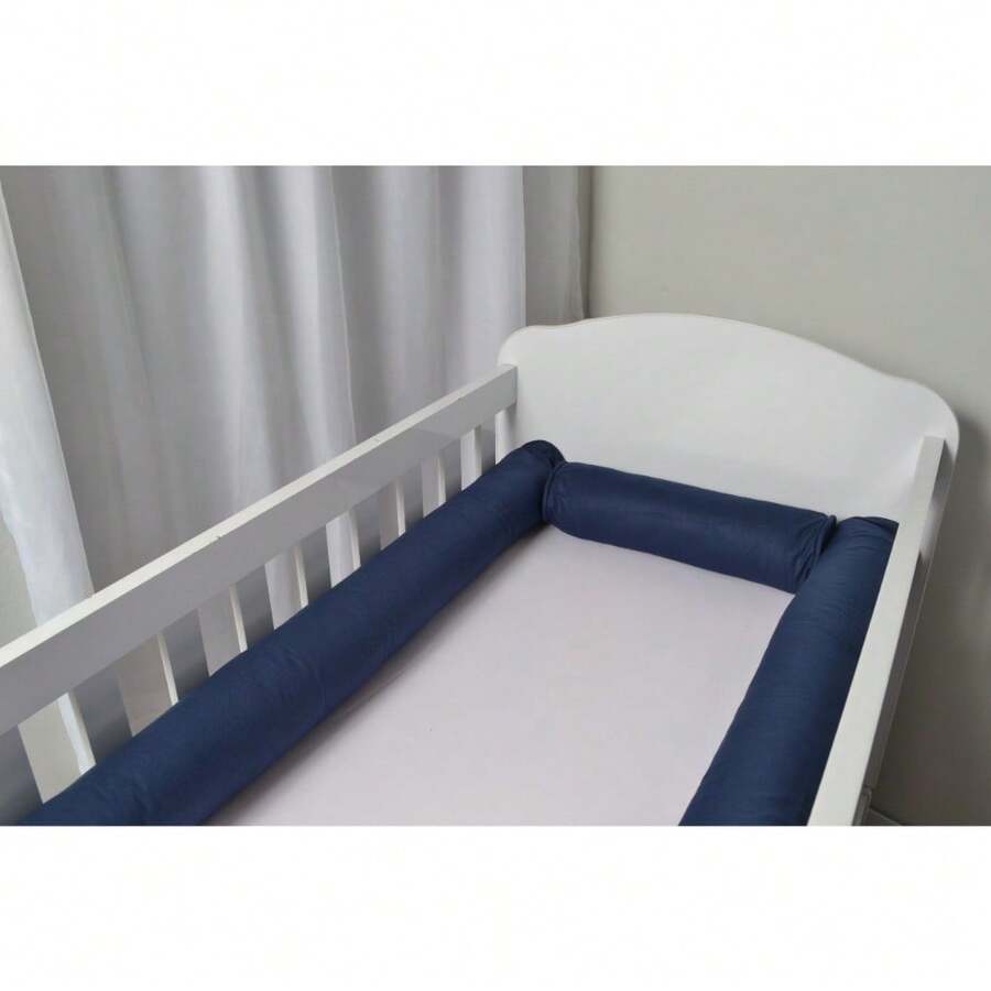 Kit Berço Rolinho Premium para Bebê Berço Americano Diversas Cores - Marinho - Visão 1