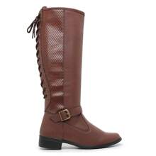Women Knee-High Boots - Camel - View 3