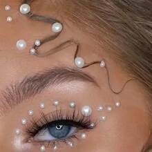 3mm/4mm/5mm/6mm 3D Pearl Face Jewels Eyeshadow Stickers Self Adhesive Face Body Eyebrow Diamond Nail Stickers Diamond Decoration