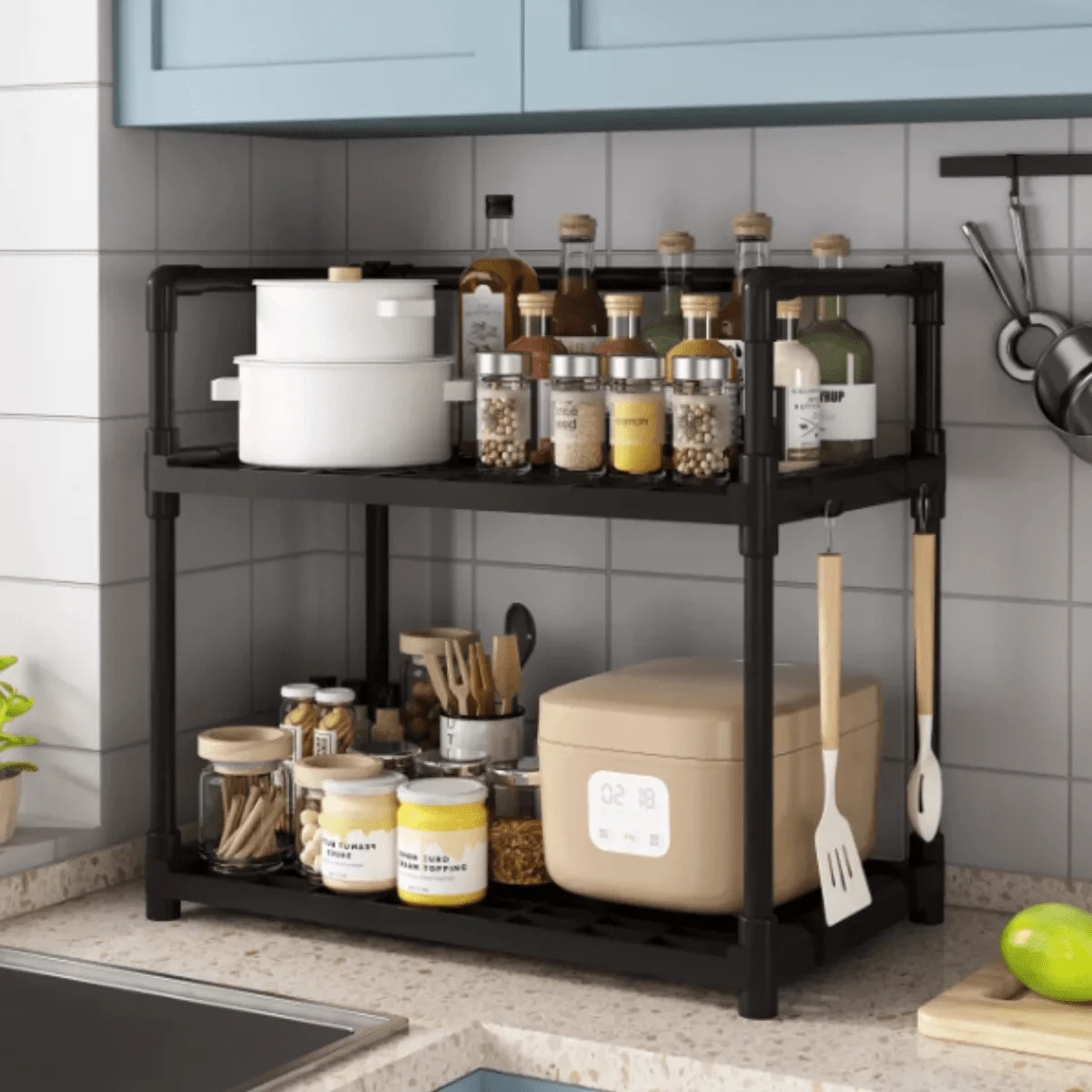 Estante Organizador De Cocina Multifuncional De 2 Niveles - Multicolor - Ver 1