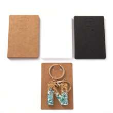 50pcs Keychain Display Card For Keychain Packaging Keyring Jewelry Holder Display Small Business Selling Supplies