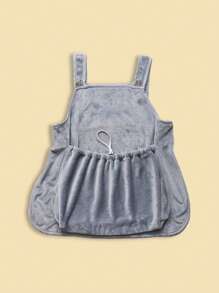 1 件灰色猫袋，前口袋猫咪携带袋，防猫毛围裙，适合坐猫和抱猫 - 灰色 - 查看 3