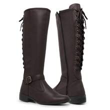 Women Knee-High Boots - Óxido marrón - Ver 1