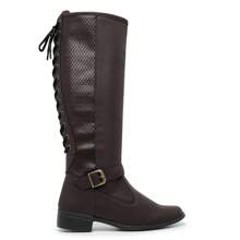 Women Knee-High Boots - Óxido marrón - Ver 3