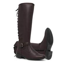 Women Knee-High Boots - Óxido marrón - Ver 2