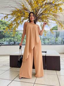 Women Jumpsuits - Apricot - View 5