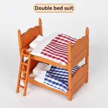 1pc Toy For Girls 1:12 Scale Miniature Landscape Cute Realistic Mini Furniture Bunk Beds, Family Toys,Tent For Kids,Mini Things>Miniatures For Teenager