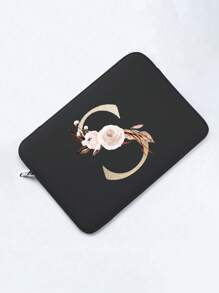 1 件手提笔记本电脑包，模拟潜水料平板电脑内衬包，苹果 iPad 泡沫保护套，电脑包，便携式收纳包，轻巧便携，兼容 iPad 收纳包保护套平板电脑包笔记本电脑内衬包保护套 -13 英寸平板电脑内衬包，适合日常上班族、大学生、朋友礼物、老师礼物、实习礼物、毕业礼物、公司活动纪念品、字母 A 到 Y 教室笔记本电脑包教室包教师收纳包教室整理包 - 黑色 - 查看 6