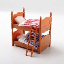 1pc Toy For Girls 1:12 Scale Miniature Landscape Cute Realistic Mini Furniture Bunk Beds, Family Toys,Tent For Kids,Mini Things>Miniatures For Teenager