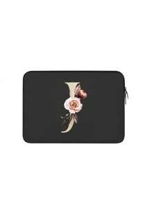 1 件手提笔记本电脑包，模拟潜水料平板电脑内衬包，苹果 iPad 泡沫保护套，电脑包，便携式收纳包，轻巧便携，兼容 iPad 收纳包保护套平板电脑包笔记本电脑内衬包保护套 -13 英寸平板电脑内衬包，适合日常上班族、大学生、朋友礼物、老师礼物、实习礼物、毕业礼物、公司活动纪念品、字母 A 到 Y 教室笔记本电脑包教室包教师收纳包教室整理包 - 黑色 - 查看 20