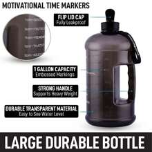 Hydration Nation 1 Gallon Water Bottle - Black - View 2