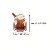 Cartoon Beverage Stickers Daily Food & Beverage Cartoon Decor Stickers For Student Planner, Photo Album, Water Bottle, Fridge, And Ins-Style Sticker Cute Cartoon Decorative Adhesive Sticker Sealing Sticker