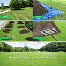 VIVOSUN Lawn Leveling Rake, 48"/30" X 10" X 78" Heavy-Duty Stainless Steel Lawn Leveler With 7FT Adjuatble Long Handle For High Effect, Metal Levelawn For Smooth Soil, Rustproof Rakes For Garden Yard - Silver  30" x10" Leveling Rake - View 7