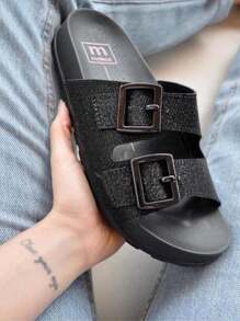 Women Flat Sandals - màu đen - Xem 3