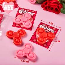 Joyfy 30 Packs Valentine'S Day Gift Cards With Fidgets Spinners, Pop Bubble Spinners Fingertip Toys, Stress Relief Fidget Toys - Đỏ và Hồng - Xem 6