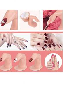 50 Pzs Dedos De Uñas Practica Para Diseños Uñas Muestrio - Beis - Ver 7