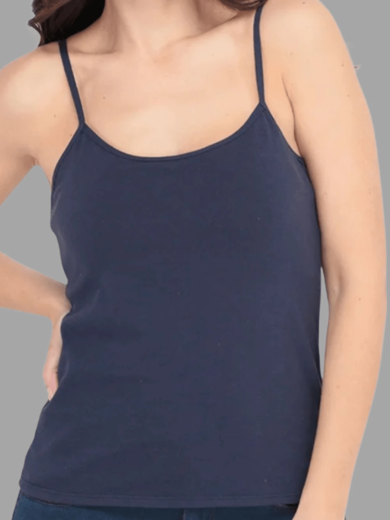 BLUSA TIRANTES MUJER - Azul Marino - Ver 1