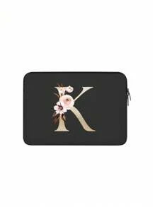 1 件手提笔记本电脑包，模拟潜水料平板电脑内衬包，苹果 iPad 泡沫保护套，电脑包，便携式收纳包，轻巧便携，兼容 iPad 收纳包保护套平板电脑包笔记本电脑内衬包保护套 -13 英寸平板电脑内衬包，适合日常上班族、大学生、朋友礼物、老师礼物、实习礼物、毕业礼物、公司活动纪念品、字母 A 到 Y 教室笔记本电脑包教室包教师收纳包教室整理包 - 黑色 - 查看 14