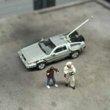 Classic 1/64 Scale Model Back To The Future 2 Figures Dioramas Simulation Scene Static Rsein Doll Miniature Collection Hobby Toys - 2 Figures - View 2