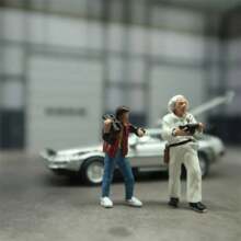 Classic 1/64 Scale Model Back To The Future 2 Figures Dioramas Simulation Scene Static Rsein Doll Miniature Collection Hobby Toys - 2 Figures - View 3