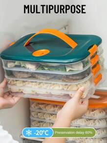 صندوق تخزين الحلوى بأربع طبقات+ثلاجة تجميد الحلوى السريعة + صندوق حفظ الثلاجة المنزلي؛ صندوق تجميد