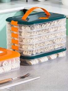 صندوق تخزين الحلوى بأربع طبقات+ثلاجة تجميد الحلوى السريعة + صندوق حفظ الثلاجة المنزلي؛ صندوق تجميد