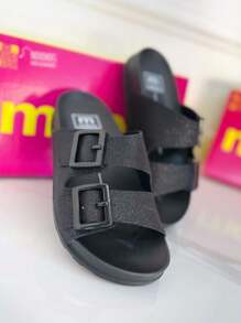 Women Flat Sandals - màu đen - Xem 2