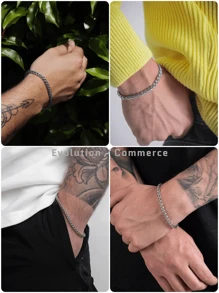 Men's String Bracelets - Bạc - Xem 6