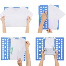 T-Shirt Clothes Folder Quick Laundry Storage Box Large Magic Folding Plate - White - View 4