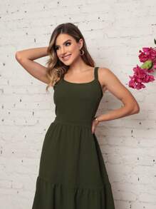 Women Dresses - 軍綠色 - 查看 2