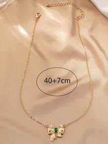 1 Miếng Kim cương & Đá quý Dát Vật rủ xuống Thanh lịch & Hợp thời Châu Âu và Châu Mỹ Phong cách Dây chuyền - Vàng - Xem 6