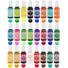 24/12色環氧樹脂顏料- 結晶透明環氧樹脂染料,適用於uv樹脂著色,diy樹脂藝術珠寶製作- 精緻的uv樹脂染料,適用於繪畫、隨行杯、手工藝等 - 每個0.35盎司/10毫升 - 10ml - 查看 1