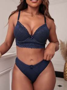 Women Bra & Panty Sets - 藍色 - 查看 3